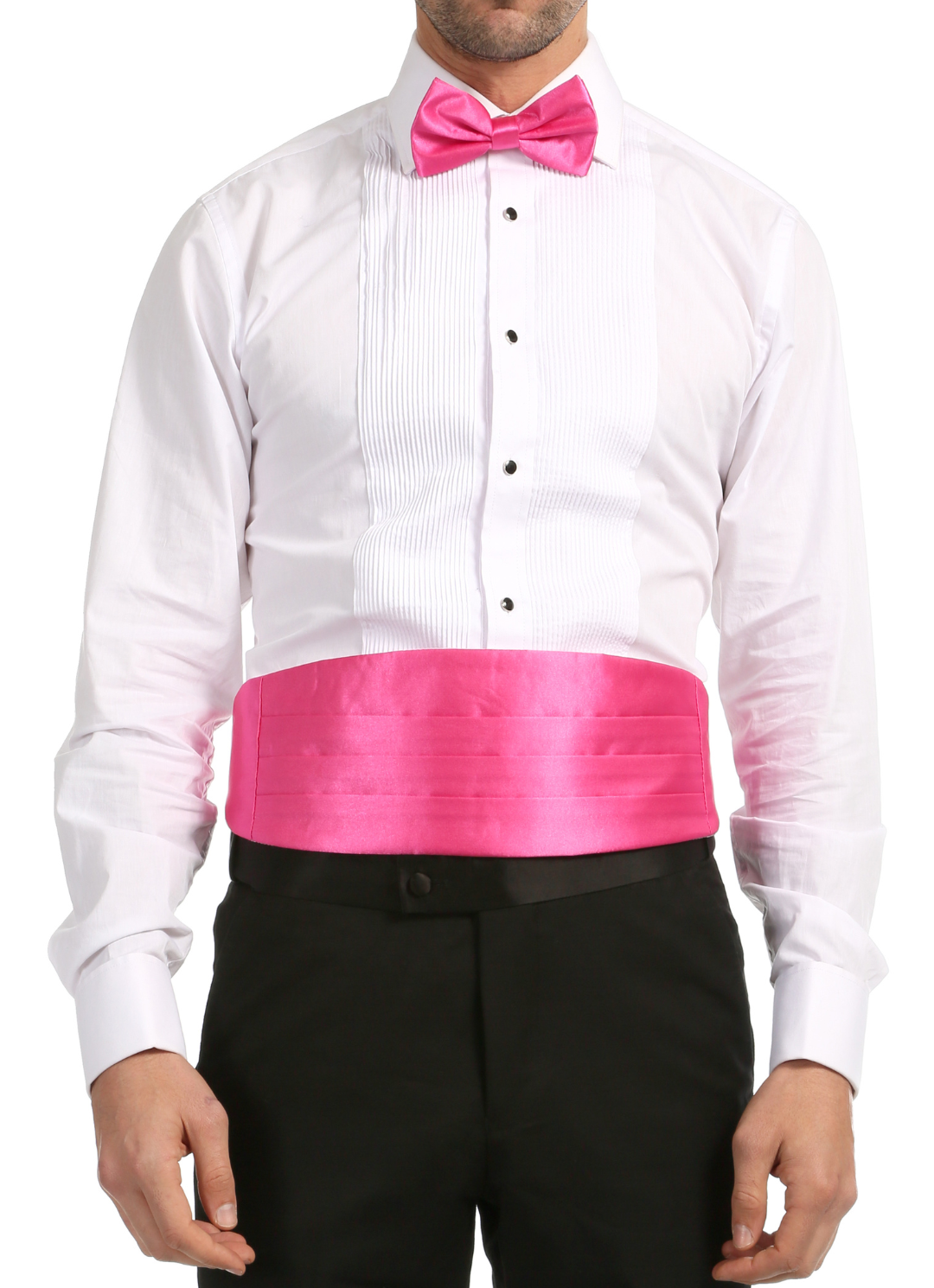 Satine Fuchsia Bow Tie & Cummerbund Set Satine Fuchsia Bow Tie & Cummerbund Set