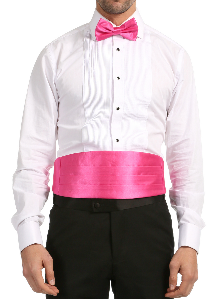 Satine Fuchsia Bow Tie & Cummerbund Set Satine Fuchsia Bow Tie & Cummerbund Set