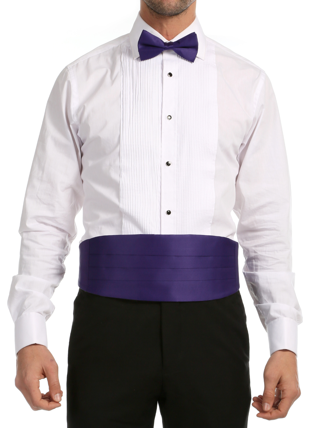 Satine Purple Bow Tie & Cummerbund Set Satine Purple Bow Tie & Cummerbund Set