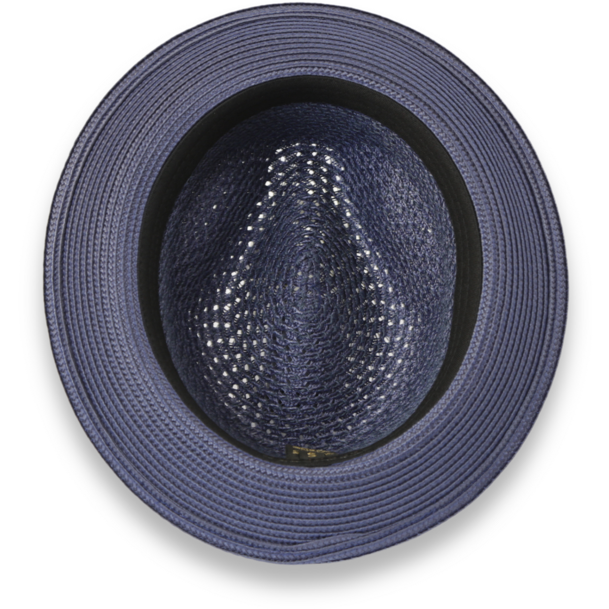 Castor Crushable Straw Hat Fedora in Navy display picture 3