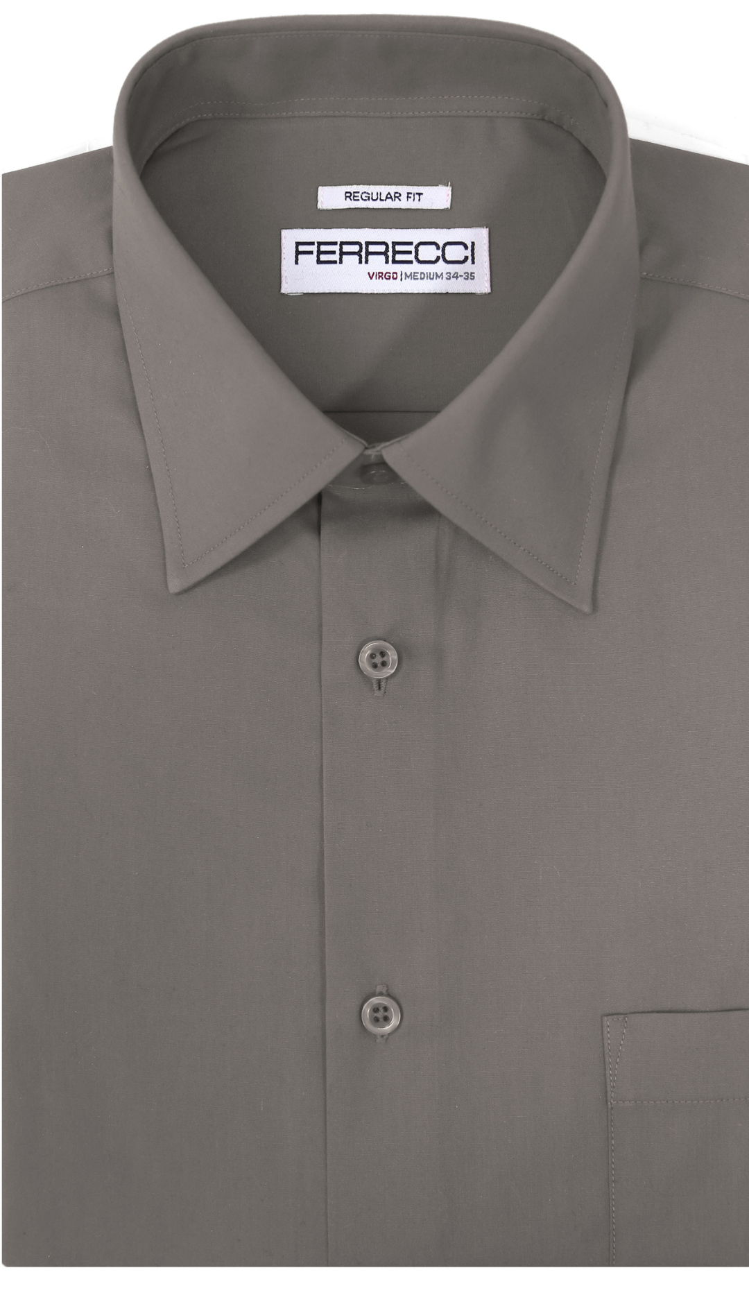 what size is a 34 35 dress shirt G-Style USA Men's Regular Fit Long Sleeve Solid Color Dress Shirts - Navy - 1X - 17-17.5