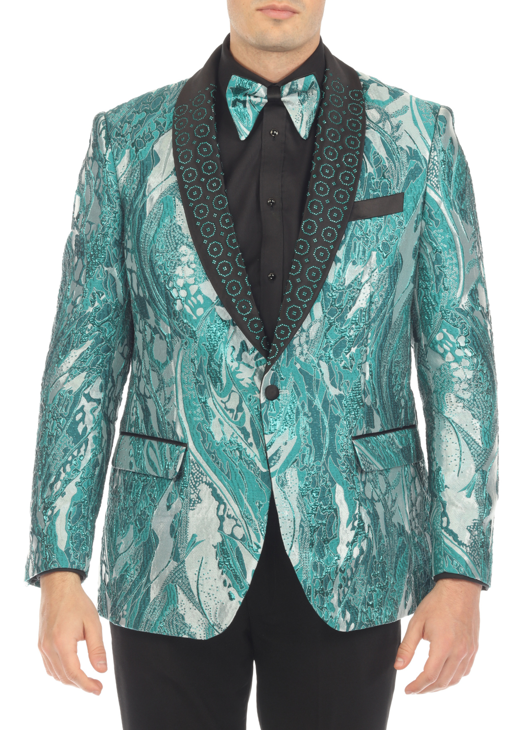 Cosmopolitan Aqua Men's Shawl Collar Tuxedo 1 Button 2 Vent Slim Fit Blazer Cosmopolitan Aqua Men's Shawl Collar Tuxedo 1 Button 2 Vent Slim Fit Blazer