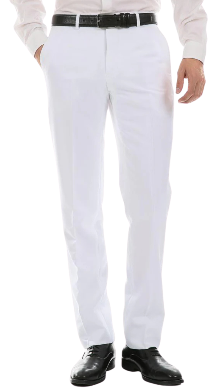 mens comfort fit dress pants Stretch Linen Dress Pants for Tall Men in Navy Linen 28 / 36 / Navy Linen main image 1