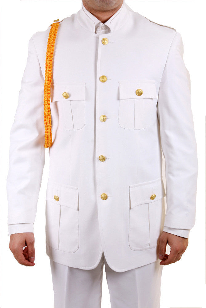 Ferrecci Mens White Military Cadet Uniform 54L/48W