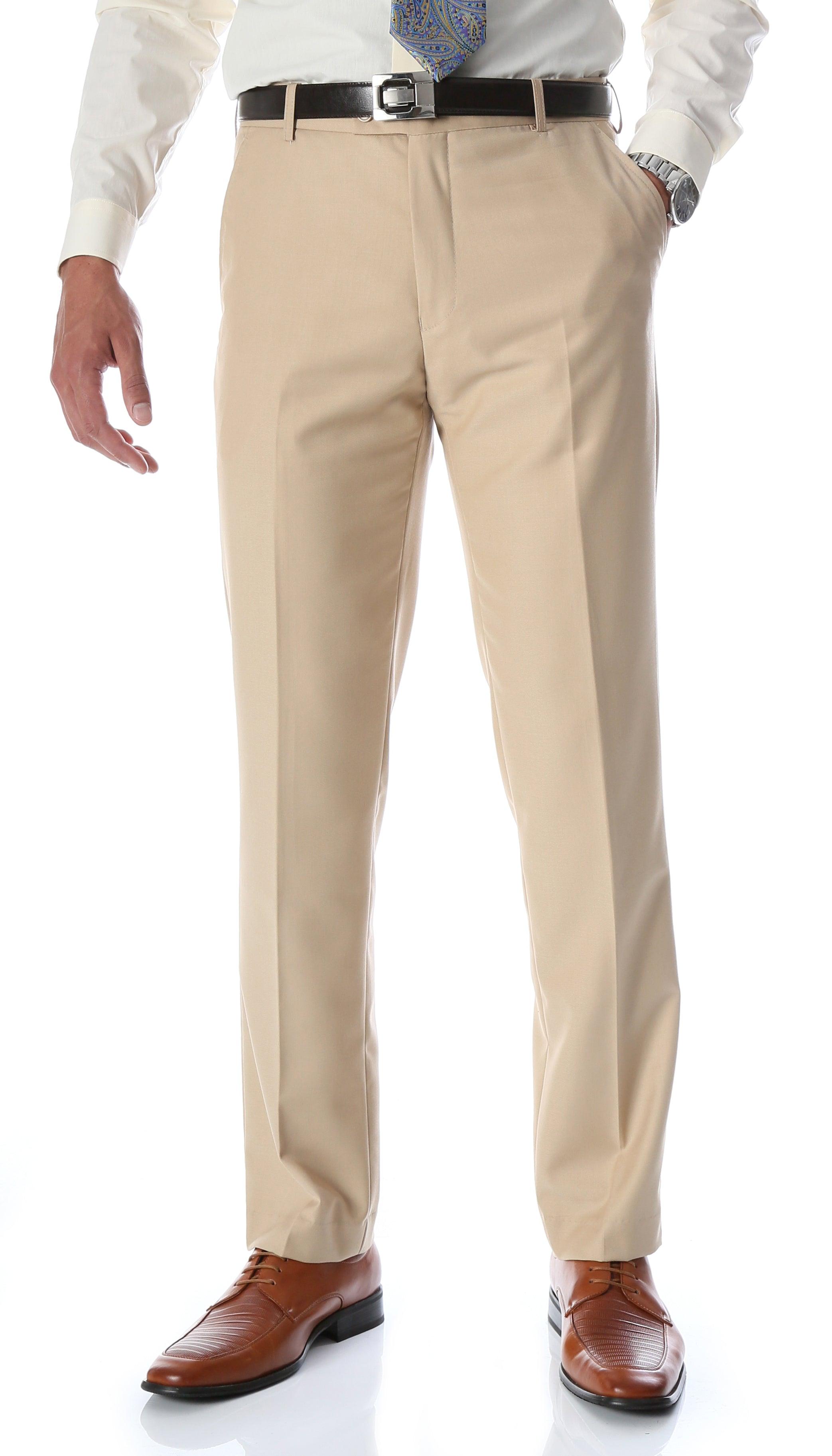 Ferrecci Men's Halo Tan Slim Fit Flat-Front Dress Pants Ferrecci Men's Halo Tan Slim Fit Flat-Front Dress Pants