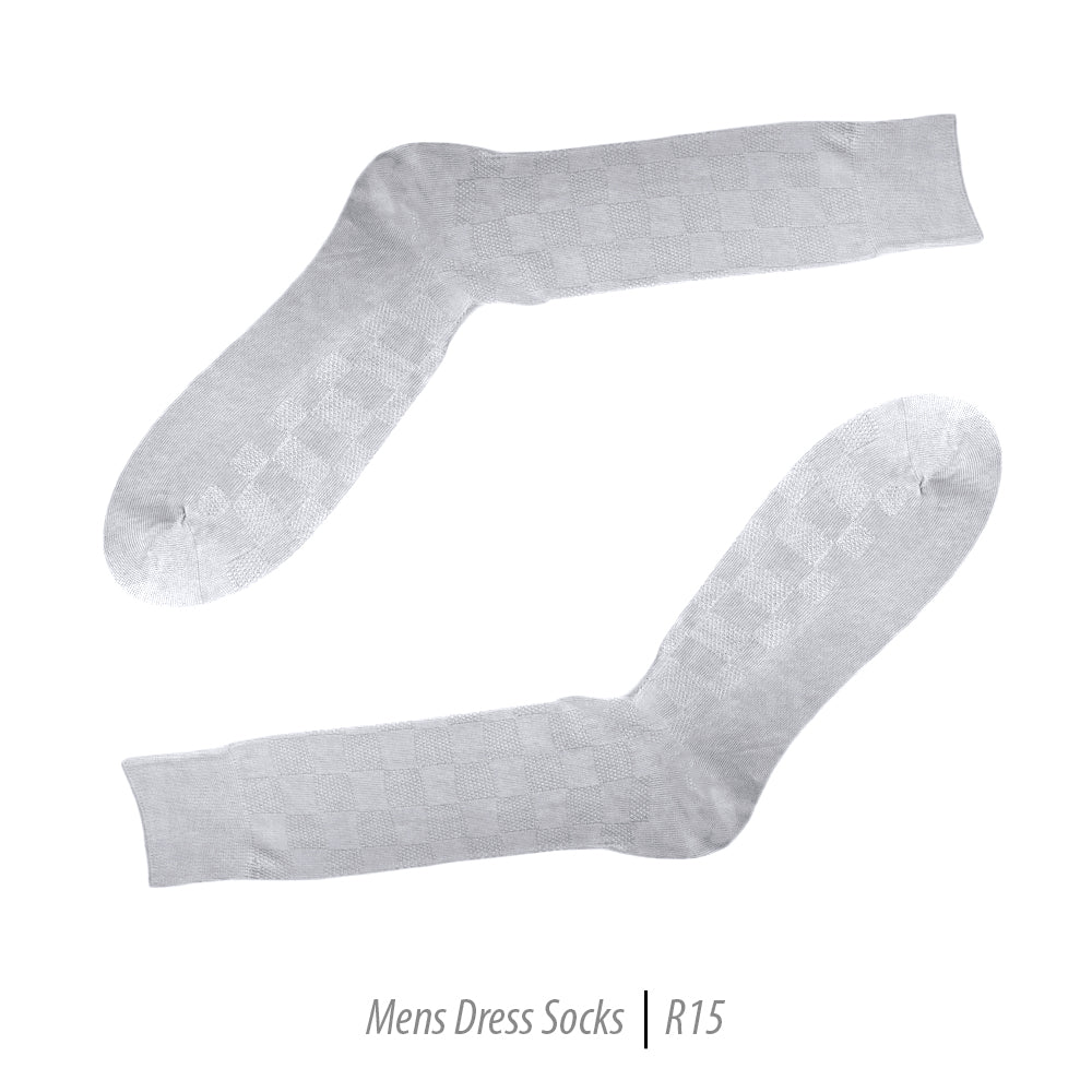 Men's Short Nylon Socks R15 - SIlver Men's Short Nylon Socks R15 - SIlver
