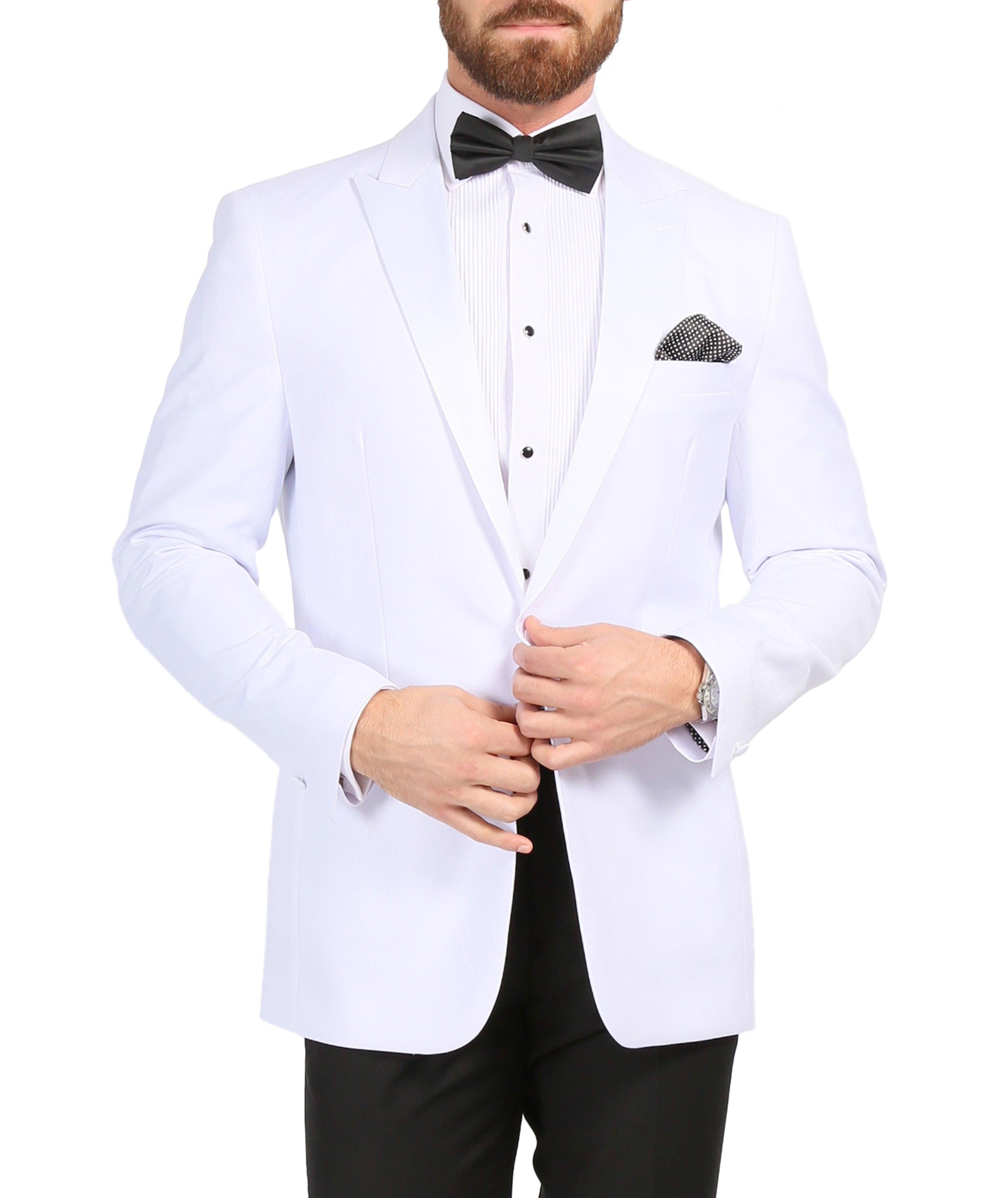 White dinner jacket peak lapel hotsell