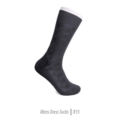 Men's Short Nylon Socks R15 - Charcoal - Ferrecci USA 