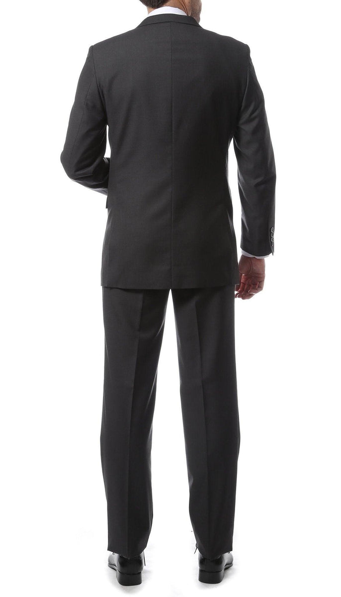 Mens 2 Button Charcoal Regular Fit Suit