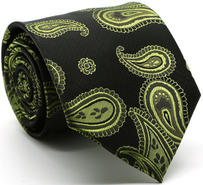 Mens Dads Classic Paisley Pattern Business Casual Necktie & Hanky Set HO - Ferrecci USA 