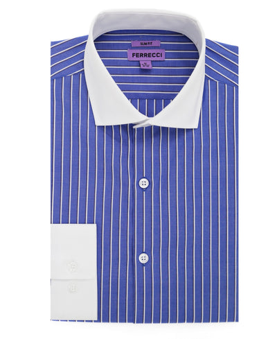 The Duncan Slim Fit Cotton Dress Shirt - Ferrecci USA 