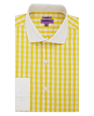 The Maxwell Slim Fit Cotton Dress Shirt - Ferrecci USA 