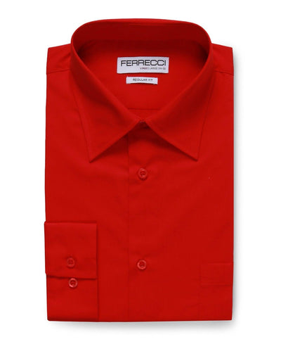 Virgo Red Regular Fit Shirt - Ferrecci USA 