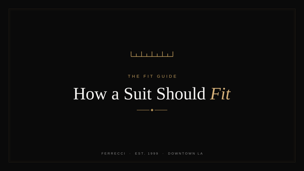 How a Suit Should Fit: The Ferrecci Field Guide