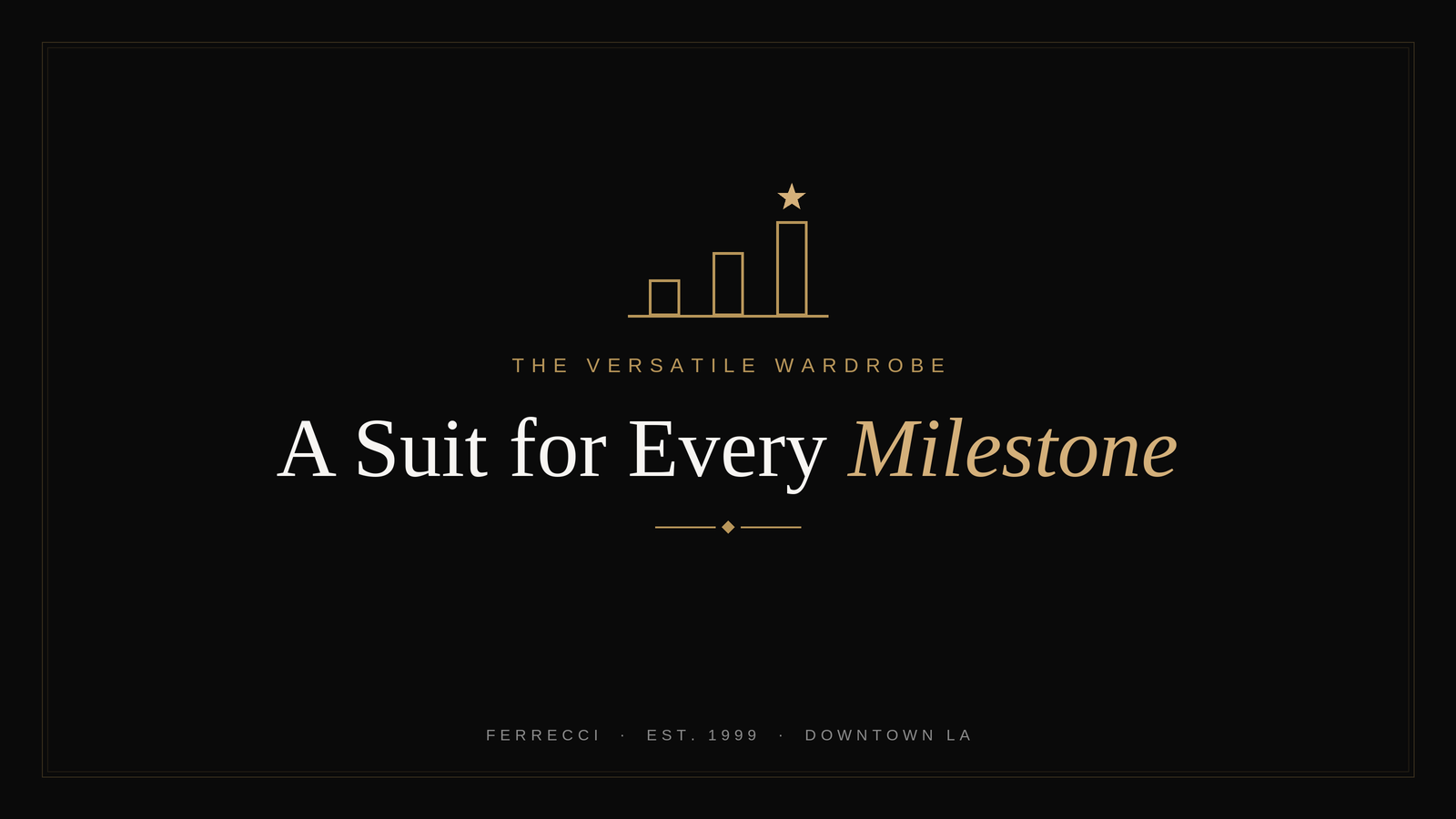 A Suit for Every Milestone, Under One Roof