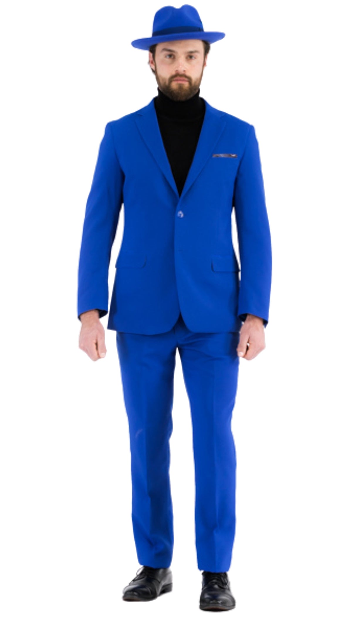 Paul Lorenzo men's royal blue slim fit 2-piece suit