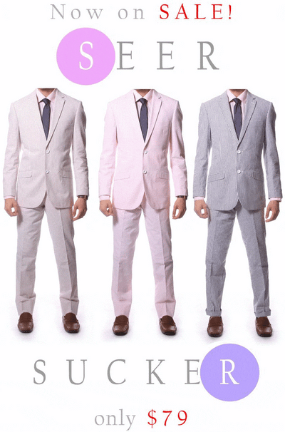 Seersucker suits are perfect for the summer heat.