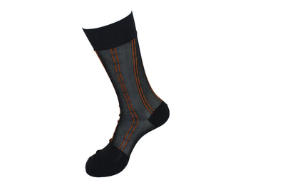 Men's Nylon Socks Short 107S Black-Melon - FHYINC best men's suits, tuxedos, formal men's wear wholesale