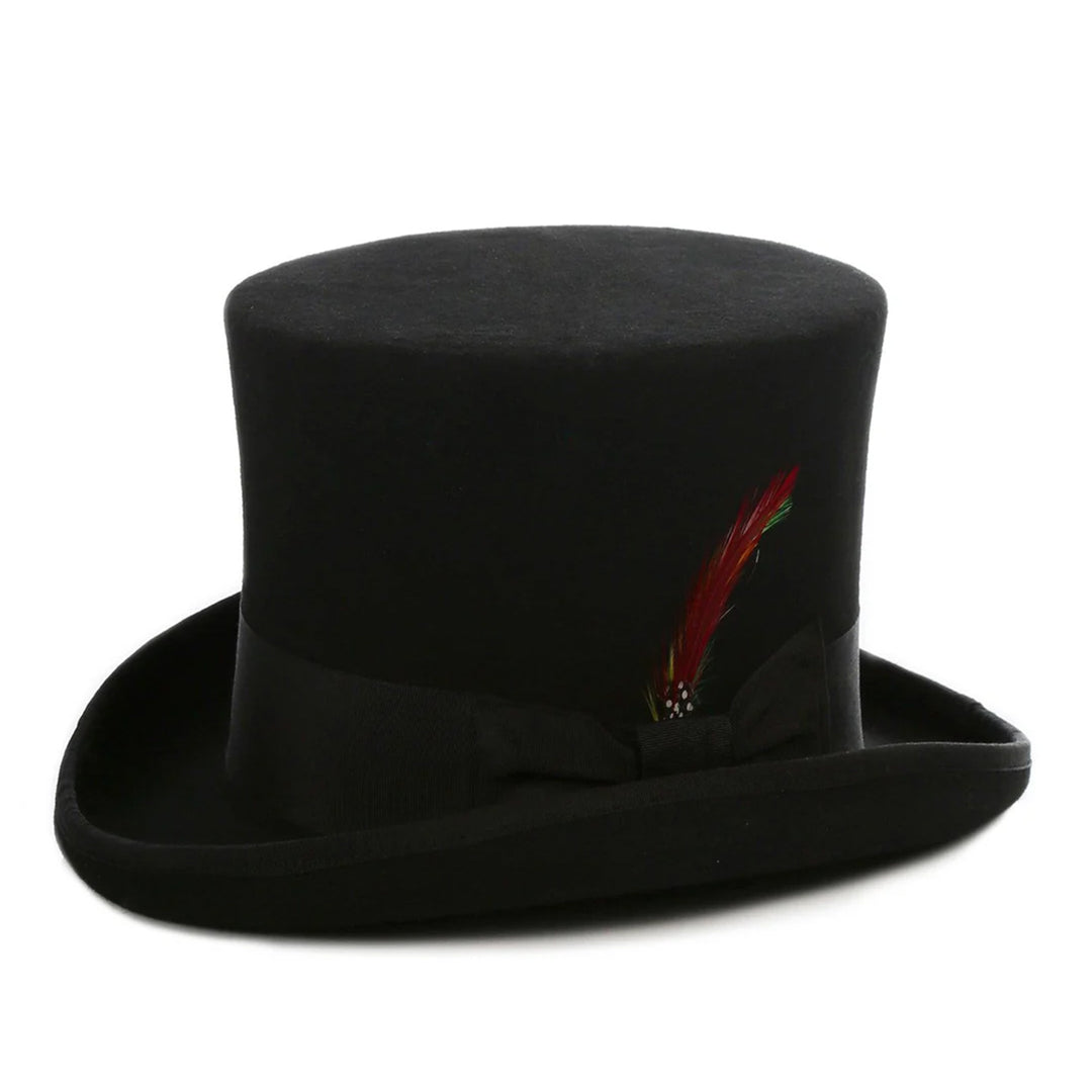 New England Elegant Feather Top Hat