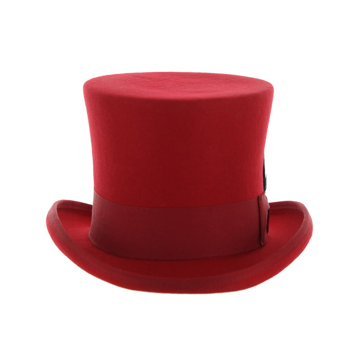 Red Wool Felt Top Hat for Men | Ferrecci