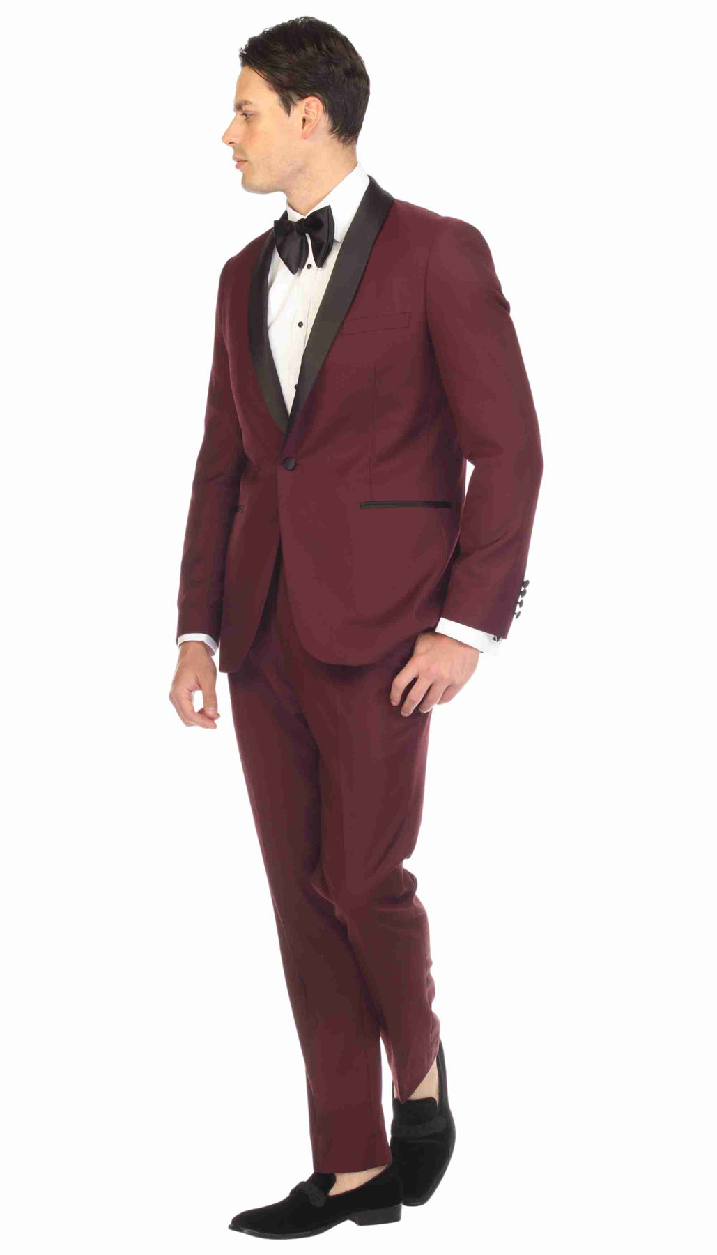 Burgundy and Black Tuxedo for Men Elegant 3 Piece Prom Suits for Young Men  School Party at Amazon Men's Clothing store