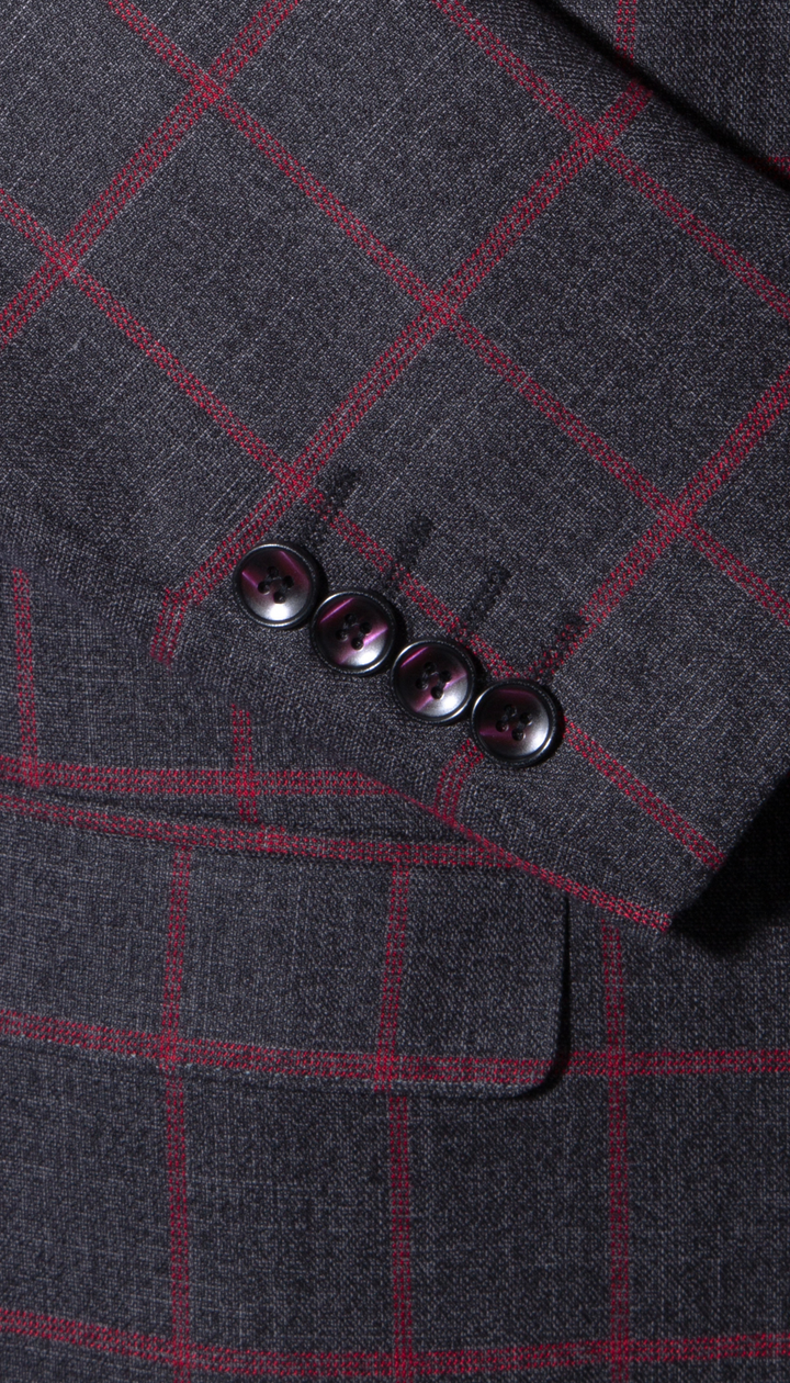 THE WINDSOR CHECK MENS 2 BUTTON SLIM FIT SUIT