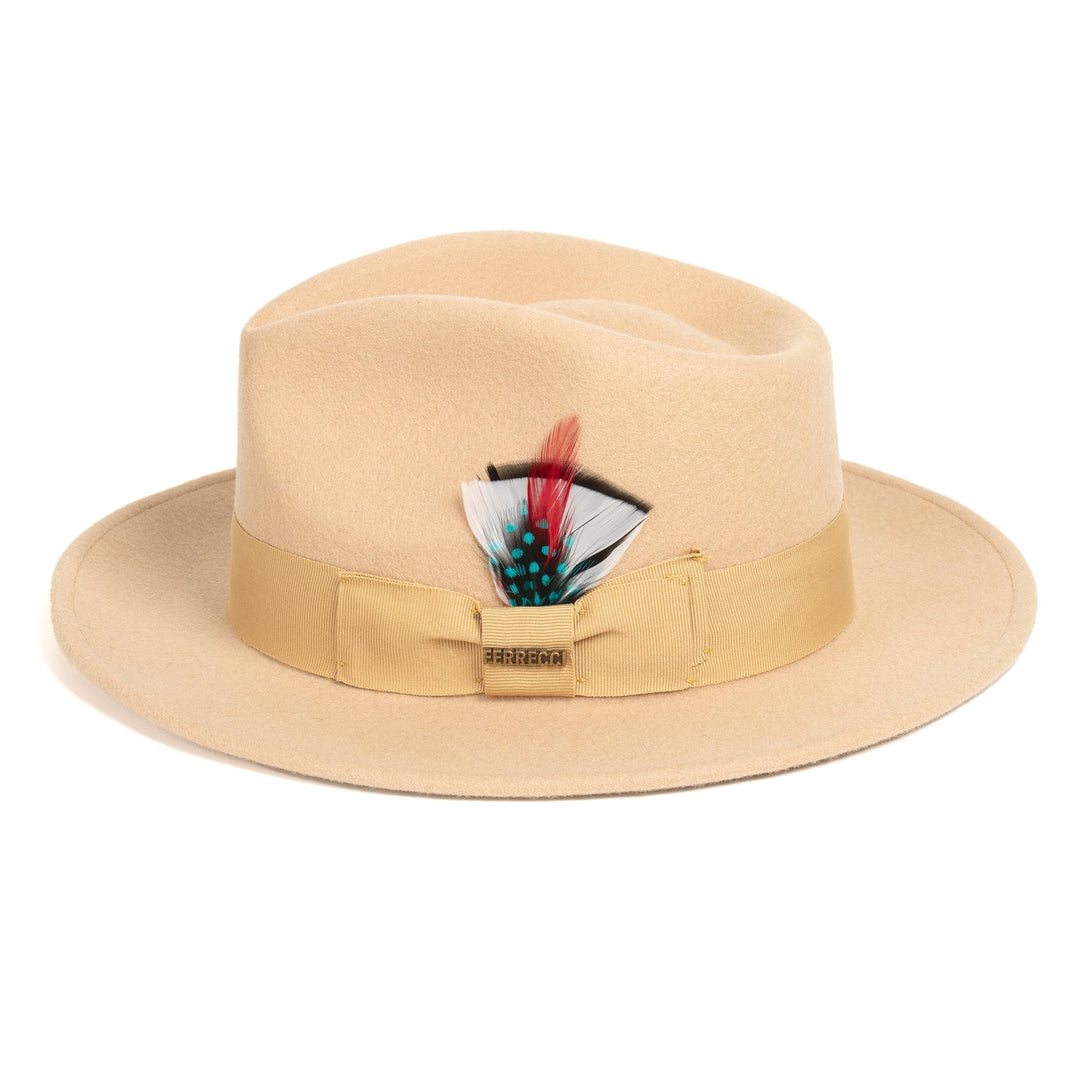 Crushable Tan 100% Australian Wool Fedora Hat