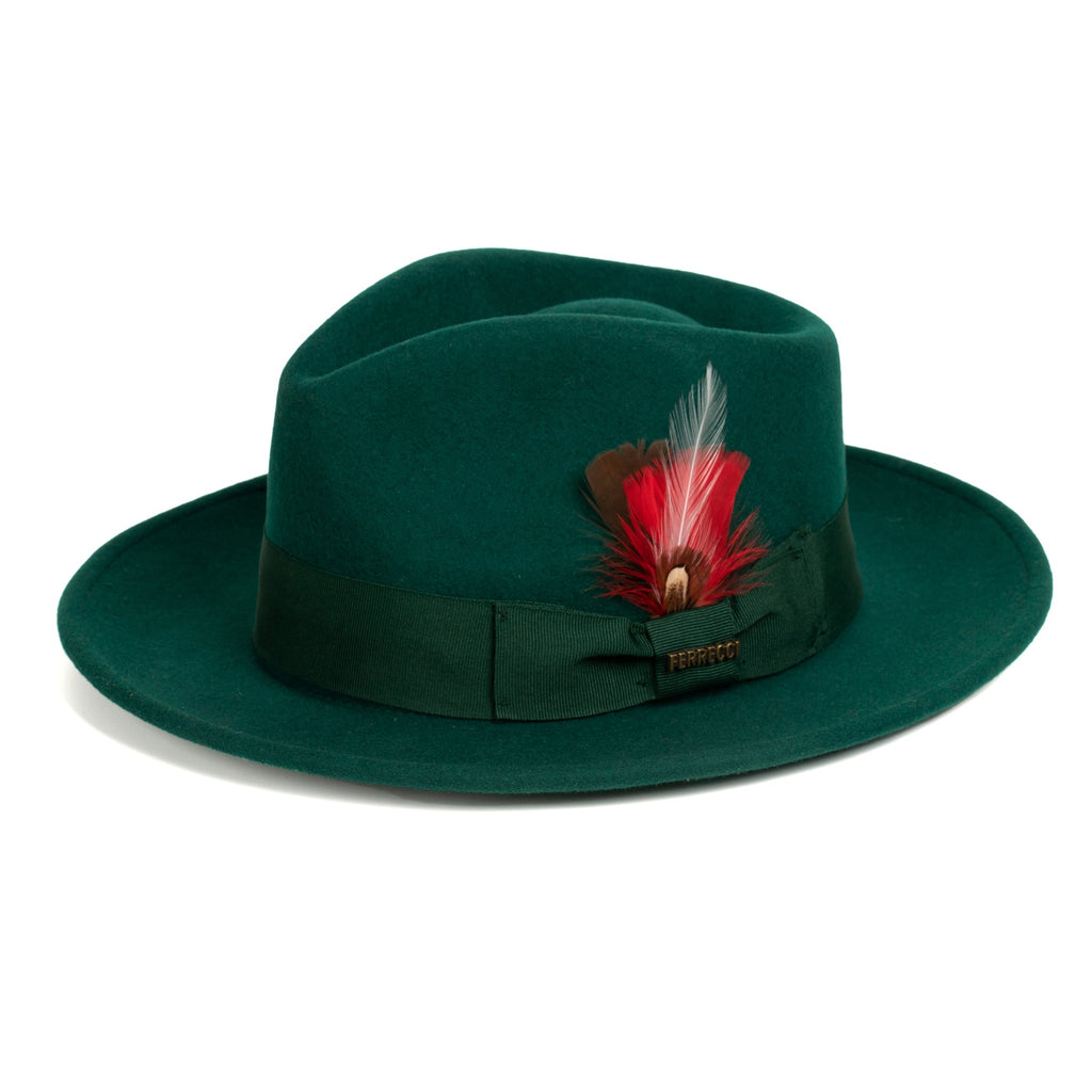 NEW BTB Los Angeles Hunter Green Sofie Fedora Hat Men main image 4
