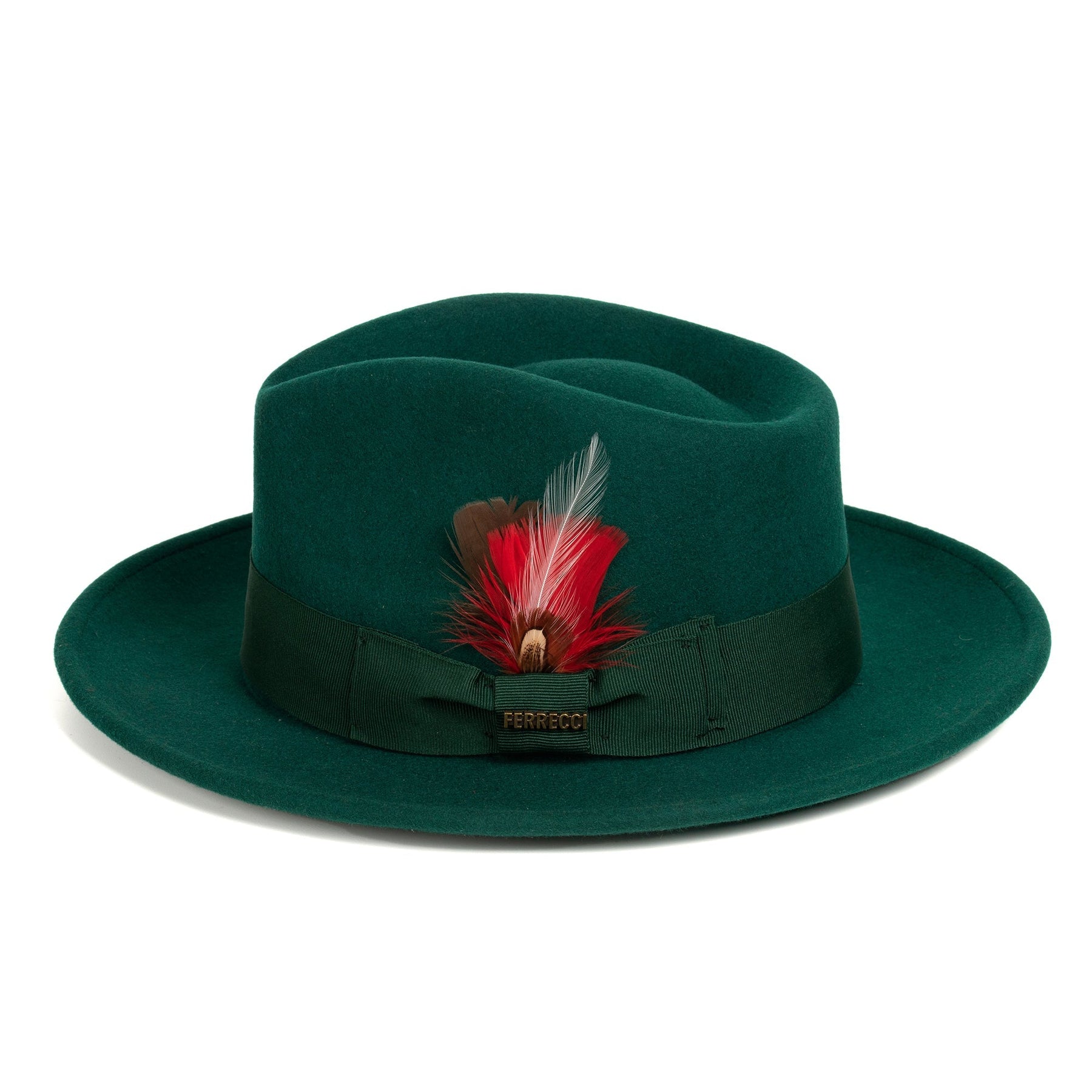 Crushable Hunter Green 100% Australian Wool Fedora Hat Medium Crushable Hunter Green 100% Australian Wool Fedora Hat Medium
