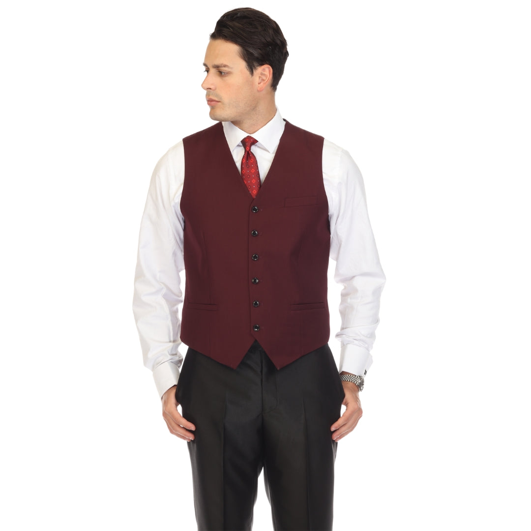 Solo Adjustable Casual & Formal Burgundy Vest Solo Adjustable Casual & Formal Burgundy Vest