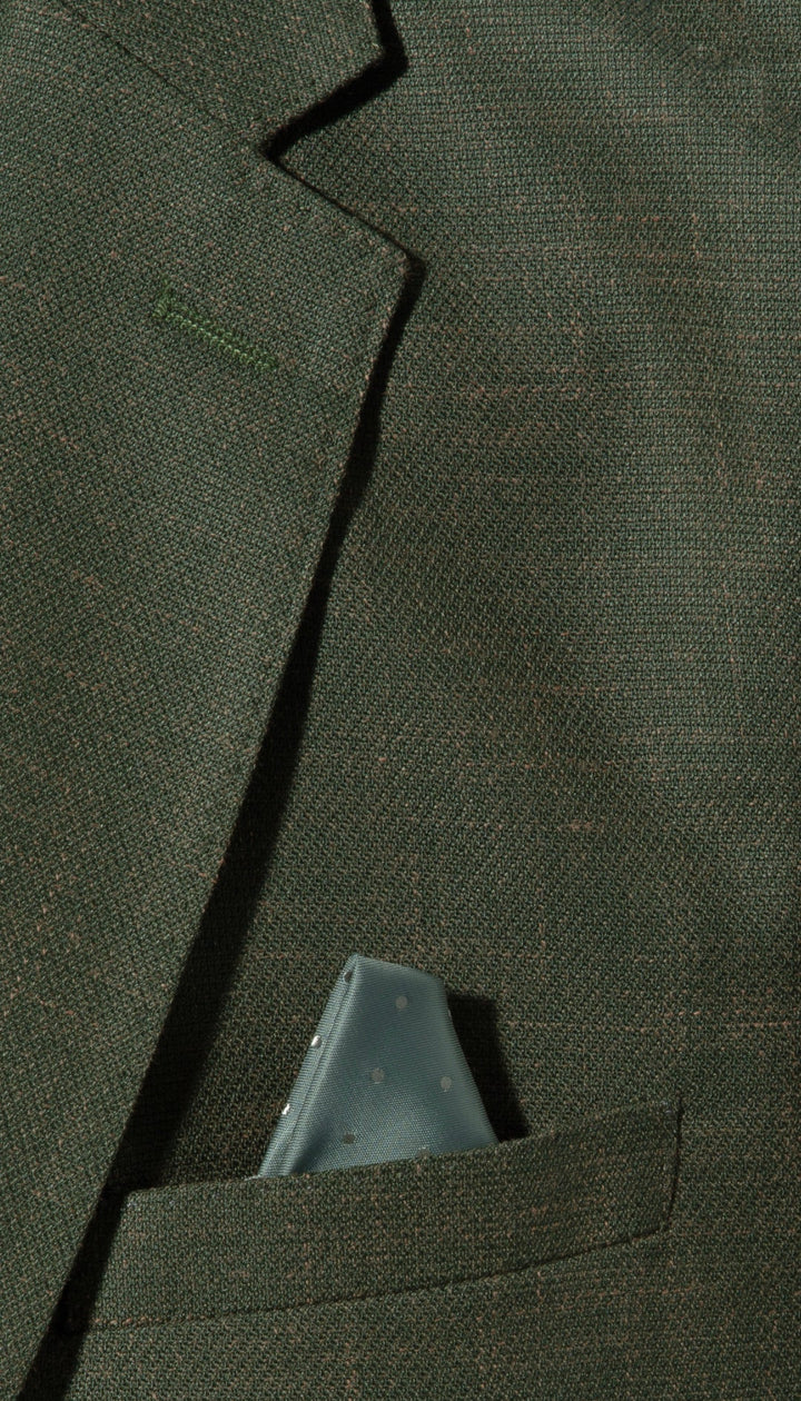 Ferrecci Harwin Mens Hunter Green Textured Tweed Suit.