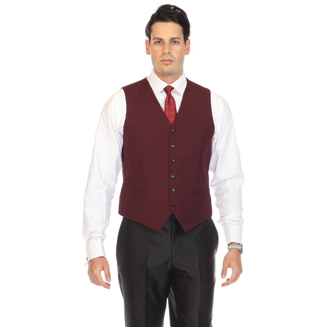Solo Adjustable Casual &amp; Formal Burgundy Vest