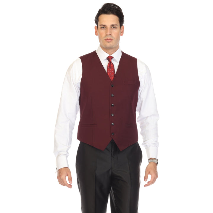 Solo Adjustable Casual &amp; Formal Burgundy Vest