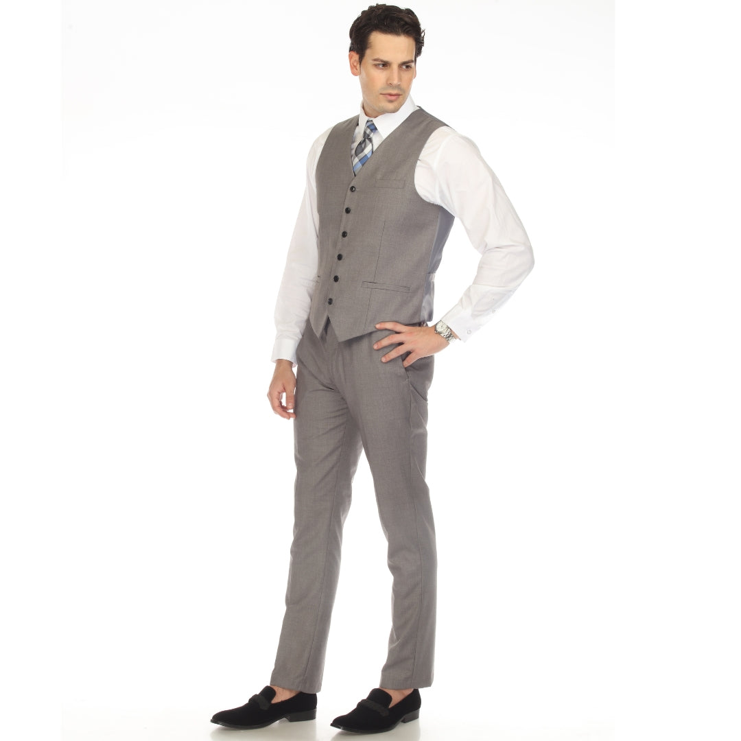 Solo Adjustable Casual &amp; Formal Light Grey Vest