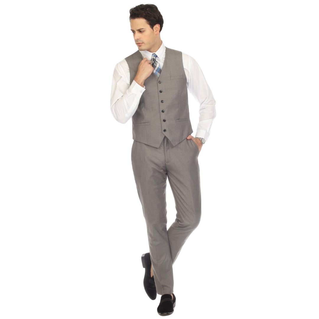 Solo Adjustable Casual &amp; Formal Light Grey Vest