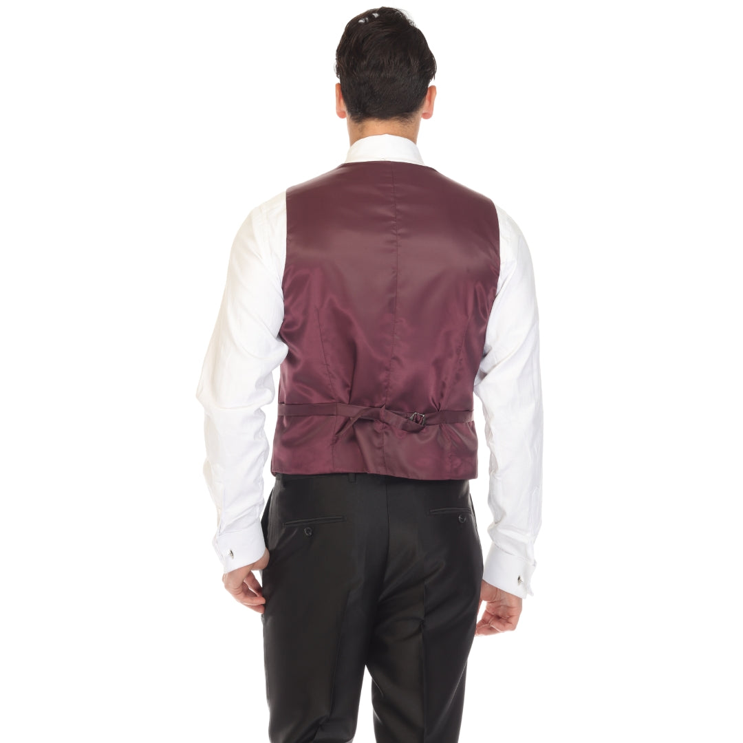Solo Adjustable Casual &amp; Formal Burgundy Vest
