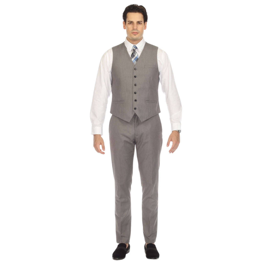 Solo Adjustable Casual &amp; Formal Light Grey Vest
