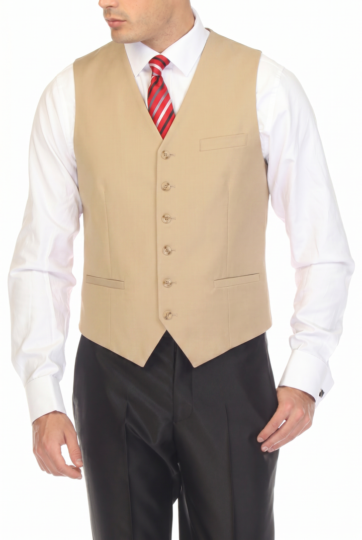 Solo Adjustable Casual &amp; Formal Tan Vest