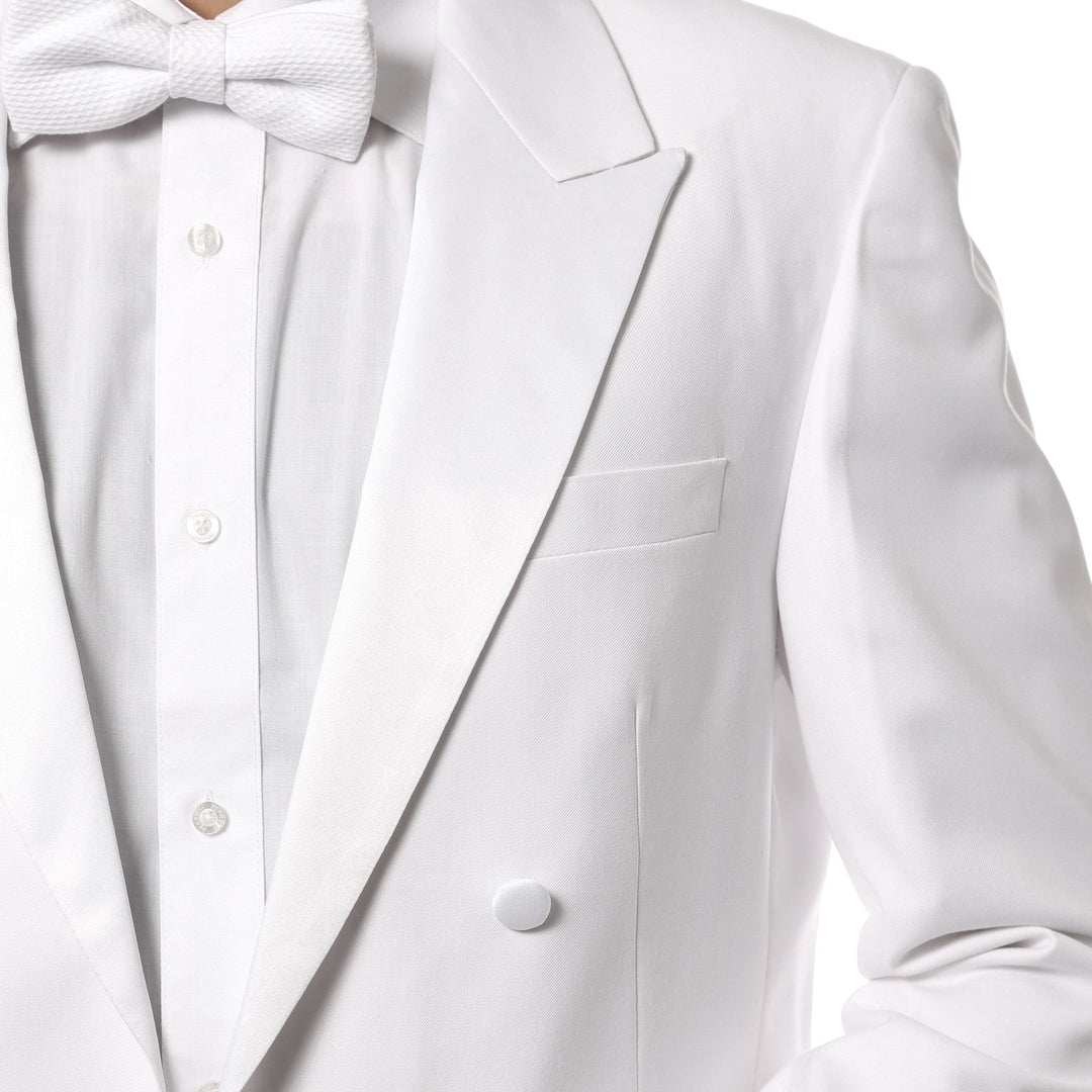 Premium A201 Regular Fit White Tail Tuxedo - FHYINC best men&