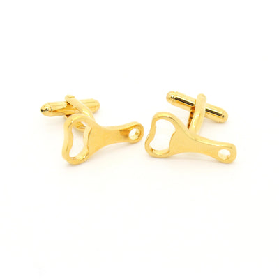 Goldtone Bottle Opener Cuff Links With Jewelry Box - FHYINC