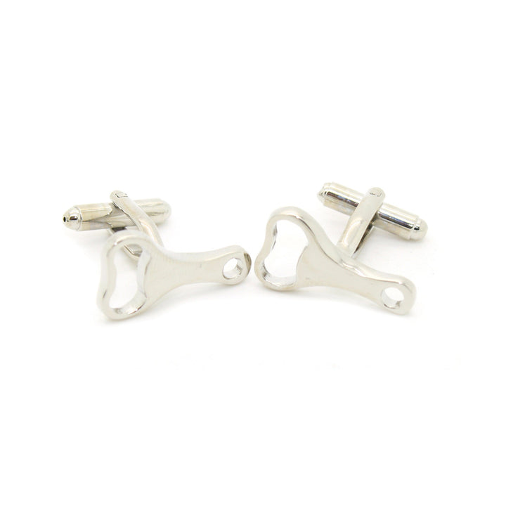 Silvertone Bottle Opener Cuff Links With Jewelry Box - FHYINC