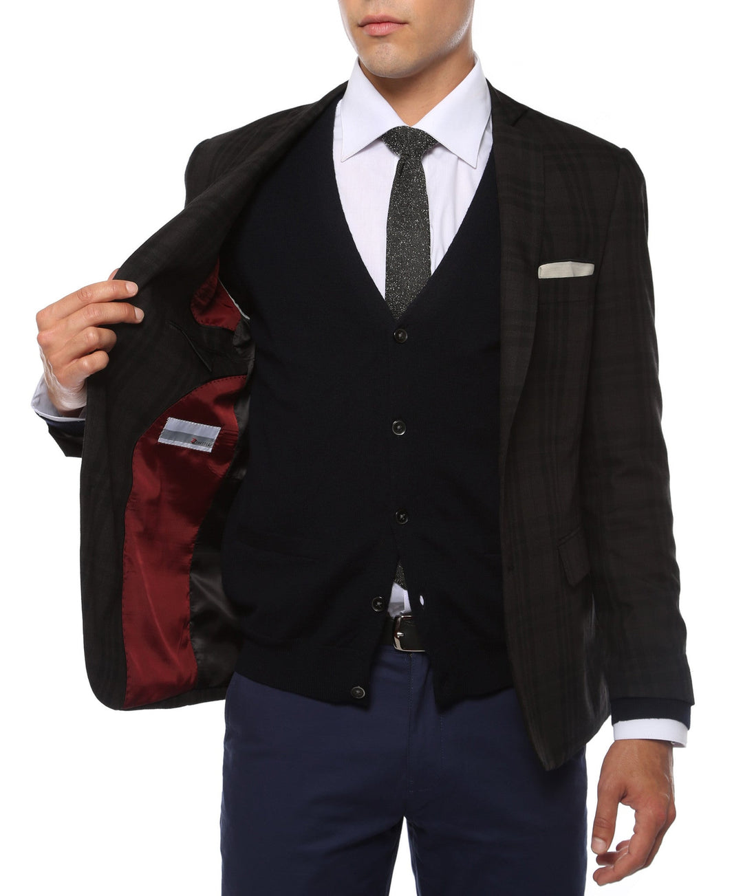 The Ares Plaid Slim Fit Mens Blazer - FHYINC best men&