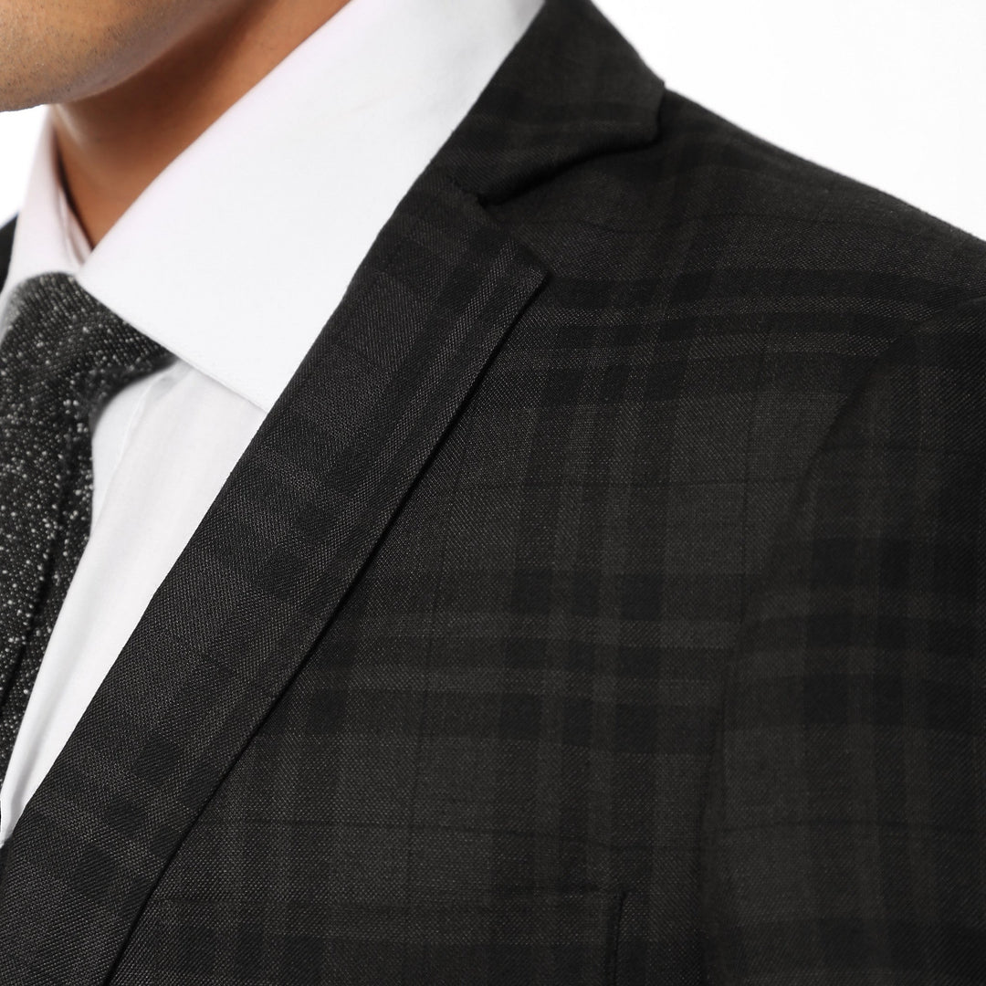 The Ares Plaid Slim Fit Mens Blazer - FHYINC best men&