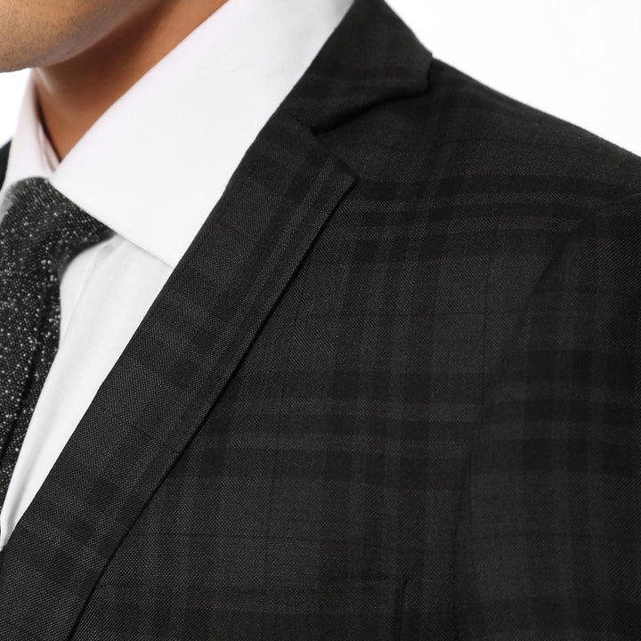 The Ares Plaid Slim Fit Mens Blazer - FHYINC best men&