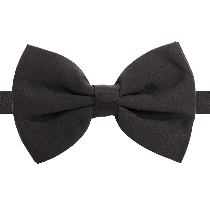 Axis Black Adjustable Satin Bowtie - FHYINC best men&