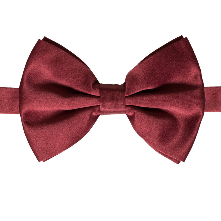 Axis Burgundy Adjustable Satin Bowtie - FHYINC best men&