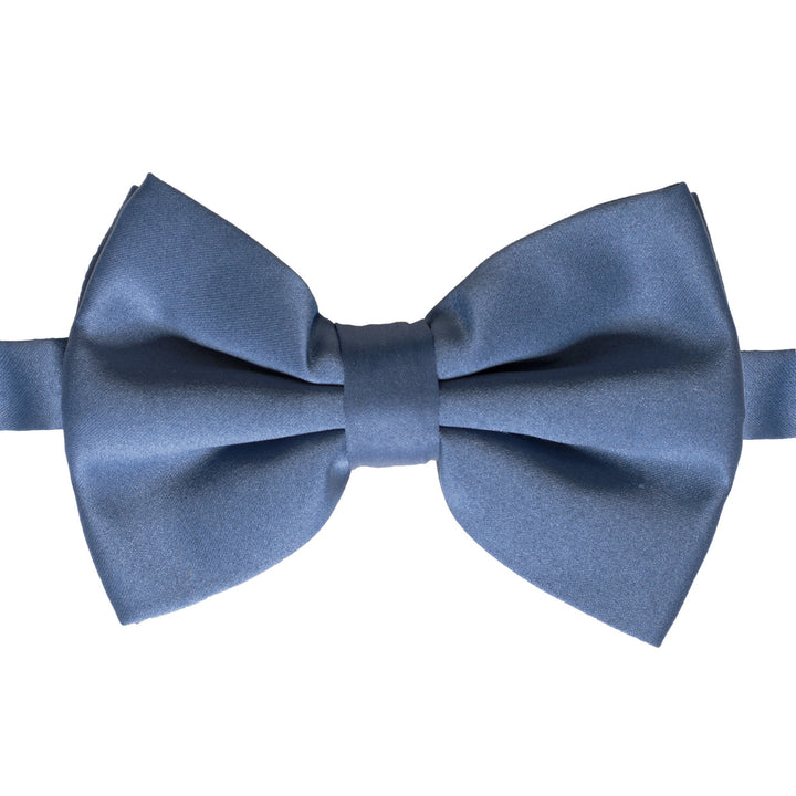 Axis Navy Blue Adjustable Satin Bowtie - FHYINC best men&