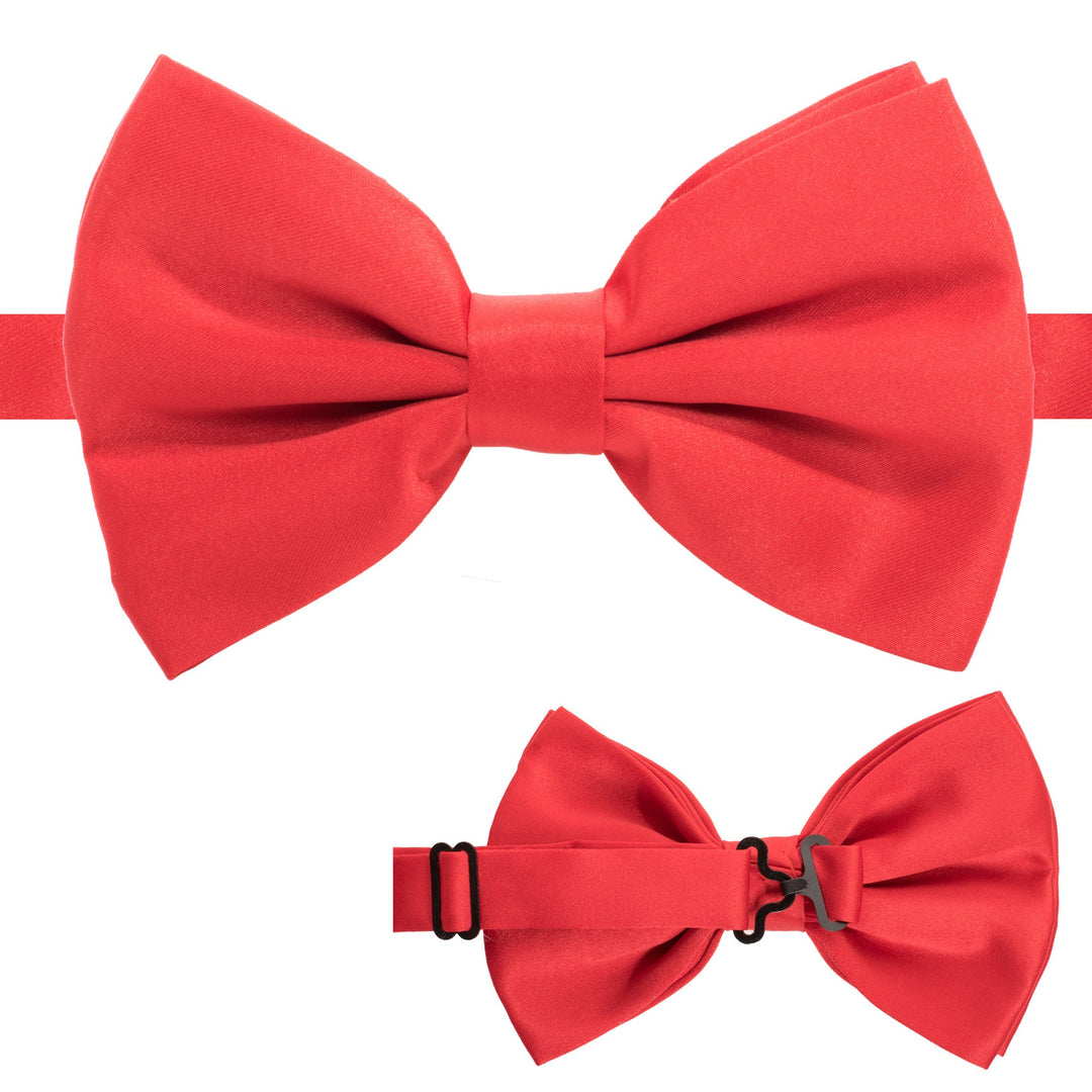 Axis Red Adjustable Satin Bowtie - FHYINC best men&