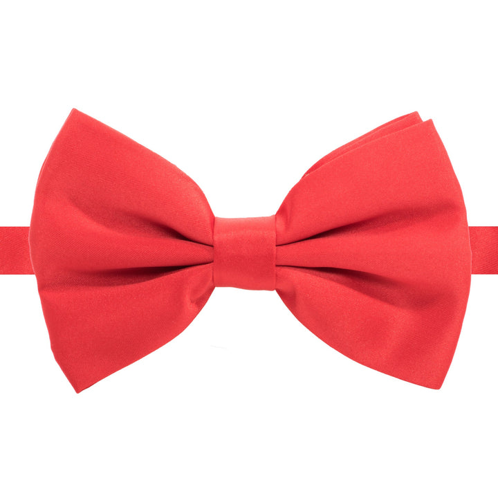 Axis Red Adjustable Satin Bowtie - FHYINC best men&