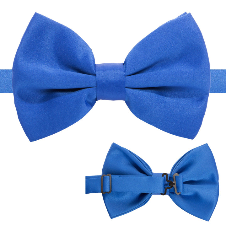 Axis Royal Blue Adjustable Satin Bowtie - FHYINC best men&